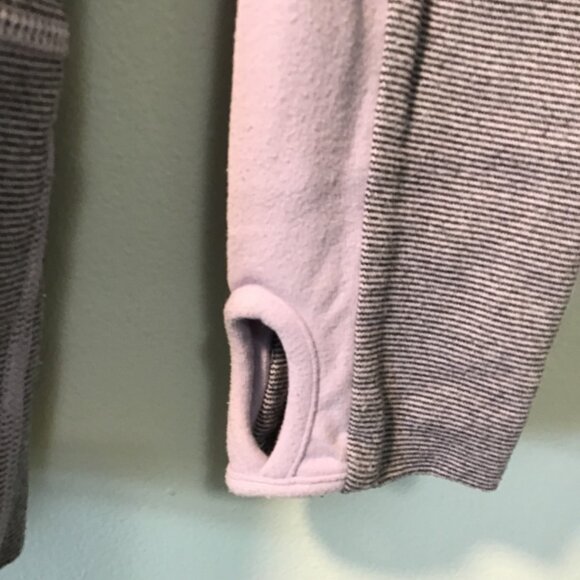 Lululemon Stride Jacket Brushed Lilac Heathered Coal Wee Stripe/Lilac Size 8 - Picture 9 of 13